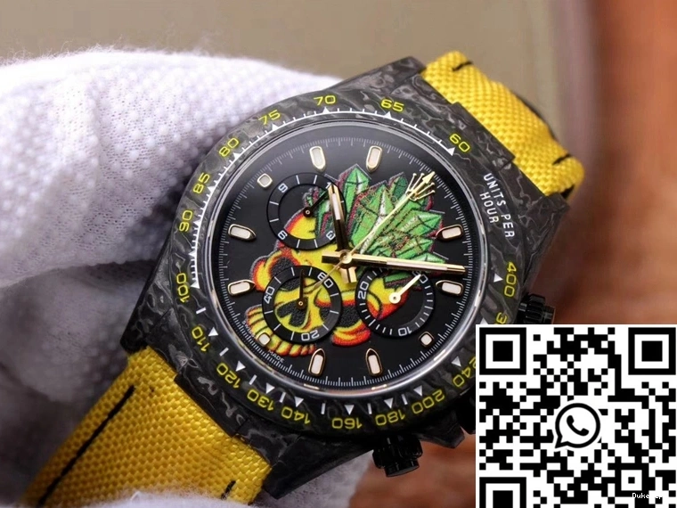 Cosmos Color Carbon Chronograph Rolex Edition Fiber Daytona Dial Skull 0918